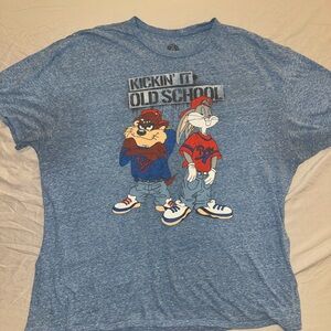 Warner Bros. Blue 'Kickin' It Old School' Vintage T-Shirt